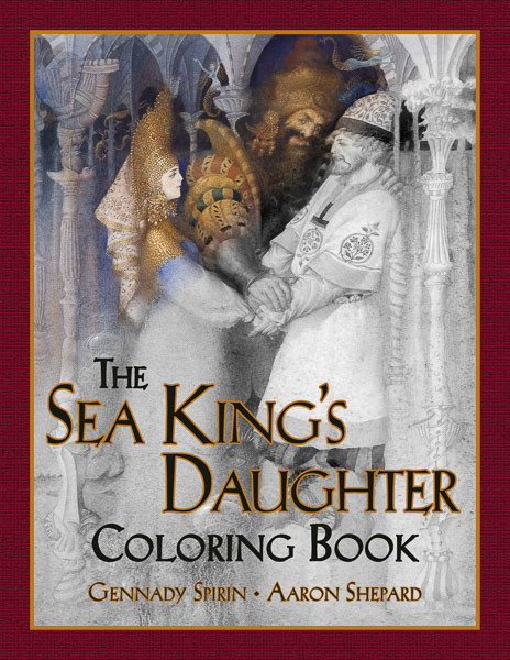 Book cover for The Sea King's Daughter Coloring Book.